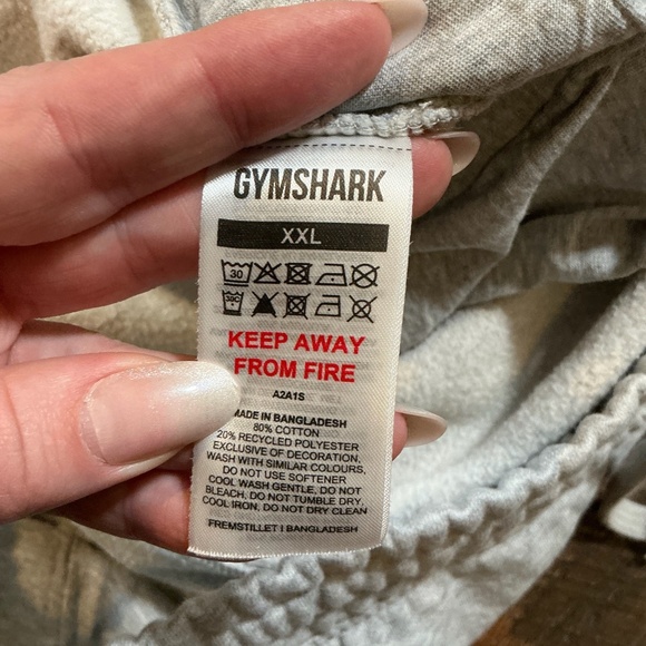 Gymshark Crest 7" Shorts Light Gray Fleece Athletic Training Shorts Men Size XXL - Picture 7 of 9